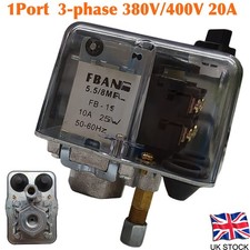 120PSI 380/400V 20A Air Regulator Switch Pressure Control 3 Phase Compressor New