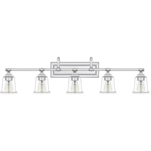 Nicholas 5 Light Transitional Bath Vanity-Brushed Nickel Finish Bath Light - Picture 6 of 9