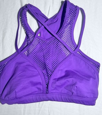 Bombshell Sportswear Sports Bra Size Medium Purple 