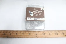 (20-Pk) Midwest Fastener Long Nose Shelf Supports Clear 1/4" 12520 