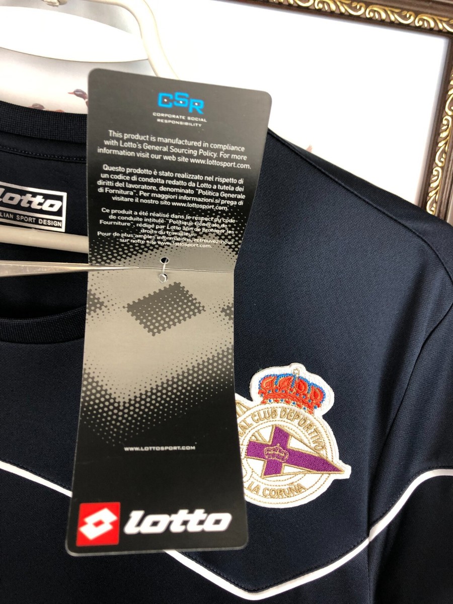 Vintage Lotto Deportivo La Coruna Football Shirt Soccer Train