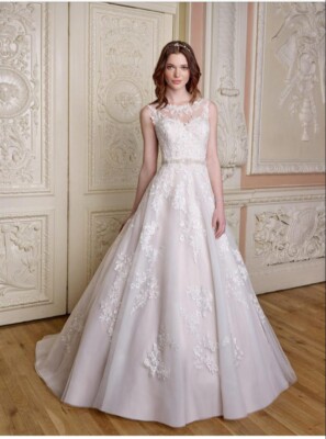 Ellis Bridal Ivory Wedding Dress, UK Size 12, Chloe Style 12322