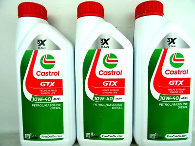 Castrol 10W40 GTX ehemals Ultraclean 10W-40 A3/B4 Motoröl 501 01/50500 3x 1Liter - Bild 1 von 4