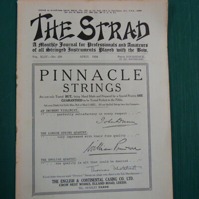 The Strad magazine , April 1934, Jean Baptista Cerutti 1804 viola, 