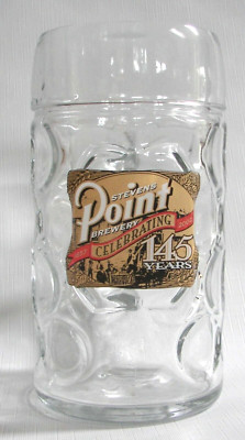 Stevens Point Brewery 2002, 145 Anniversary  1 liter, glass Octoberfest mug