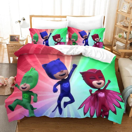 Set lenzuola copripiumino/piumino/doona 3D bambini PJ Masks + federe - singolo - Foto 11 di 23