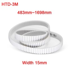 HTD-3M 483mm-1698mm Pitch 3mm Width 15mm PU Polyurethane Close Loop Timing Belt
