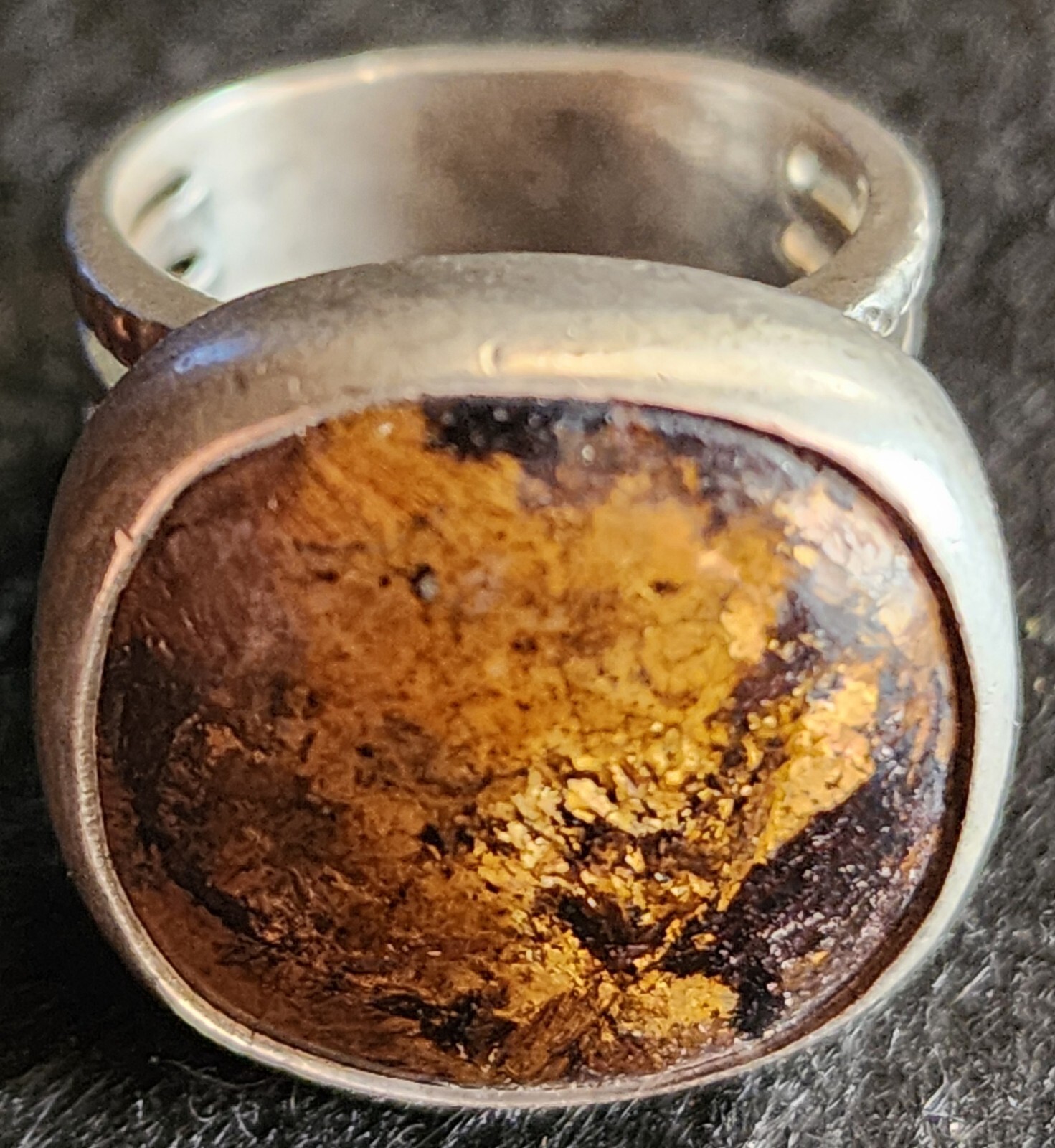 SILPADA Sterling Silver Bronzite Stone Ring Size … - image 9