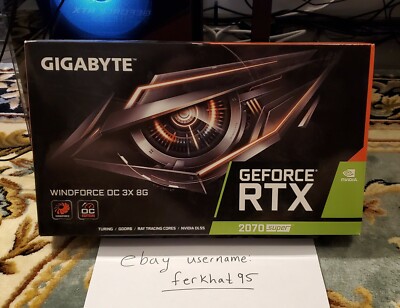GIGABYTE GeForce RTX 2070 Super Windforce OC 3X 8GB GDDR6 Graphics Card