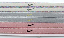 Nike Metallic Swoosh Sport Headbands Assorted 6 Pack Light Bone/LT Smoke Grey