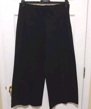 J. CREW Women's Black Wide Leg Cotton Blend Career Casual Everyday Pants Sz 14 T