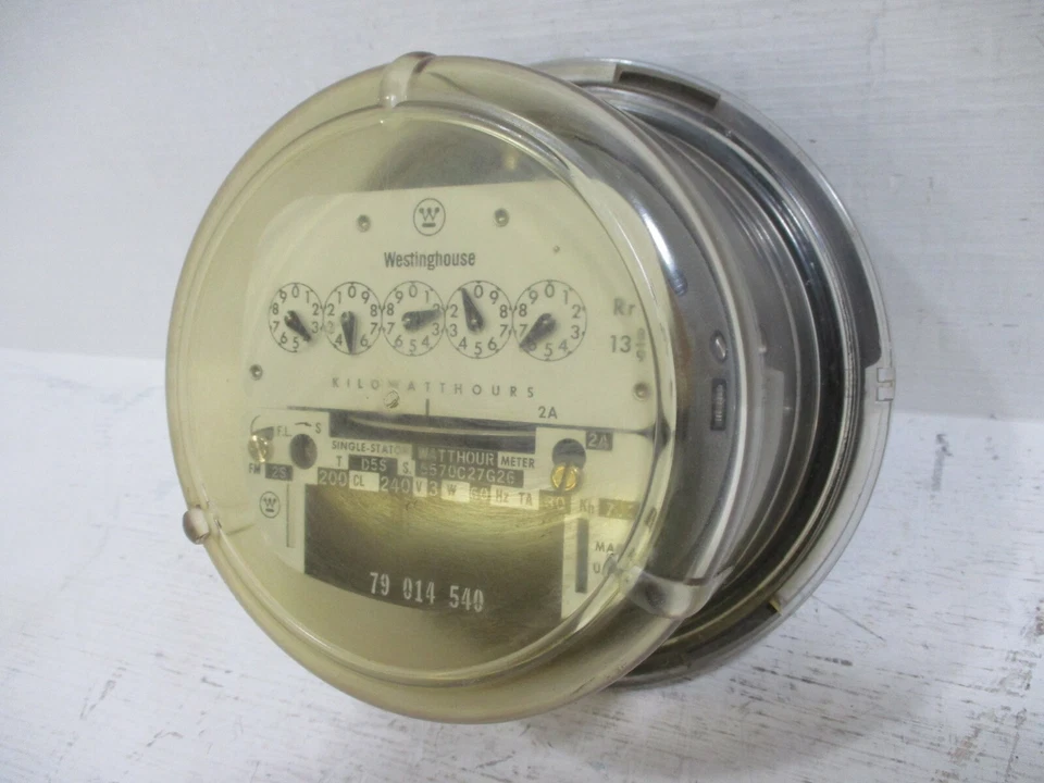 Westinghouse 5570C27G26 Type D5S Single-Stator Watthour Meter 240V 3W 200CL 60Hz - Image 2 of 4