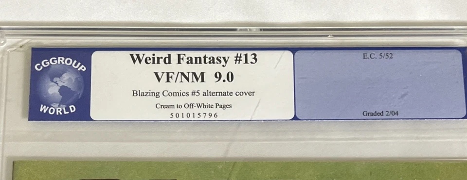 Blazing Comics #5  March 1945. PGX  CGG Hardcover VF/NM 9.0  Weird Fantasy #13 - Image 3 of 4