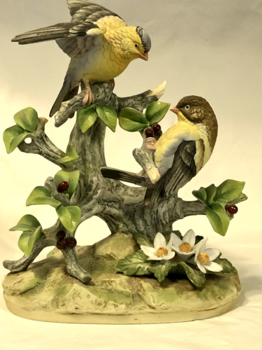 Vtg  Goldfinch by Andrea Large Hand-Painted Porcelain Bird Figurine Japan 10.25" - Picture 1 of 13