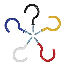 Cup Hooks Vinyl Coated Screw-in Ceiling Hooks 2.9 Inches Screw Hooks 30 Pack