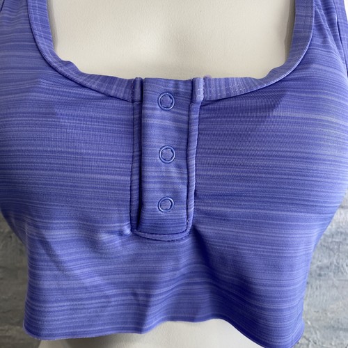 RVCA 'Rowan' Crop Top Bikini Swim Top, M - Peacock Purple - Picture 5 of 8