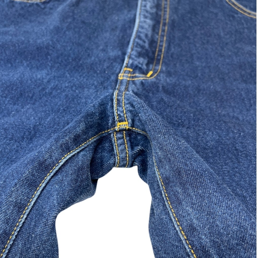 Yves Saint Laurent Vintage YSL Logo Denim Cropped Pants #40 Blue
