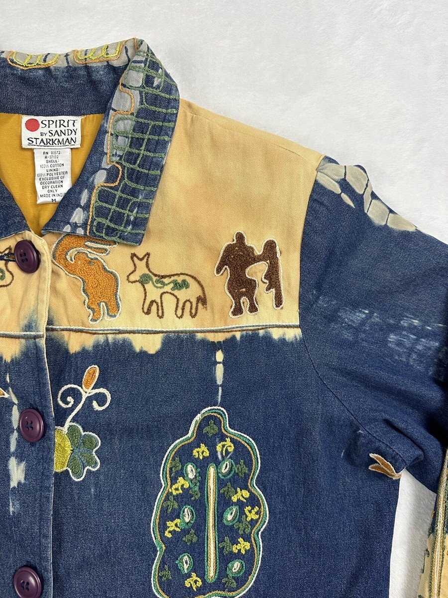 リー Sandy Starkman Spirit Jacket Embroidered Boho Women's size Medium