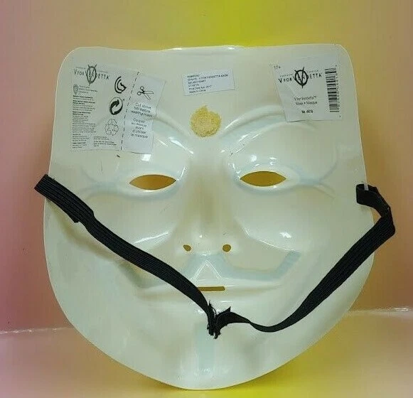 Máscara de hombre V de Vendetta máscara anónima disfraz de Halloween WB DC cómics talla 1 Foto 2 de 3