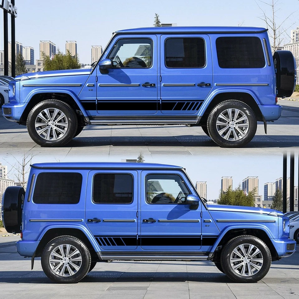 Calcomanías de vinilo pegatinas carrocería rayas gráficos decoración para coche SUV todoterreno 2 piezas Foto 4 de 4