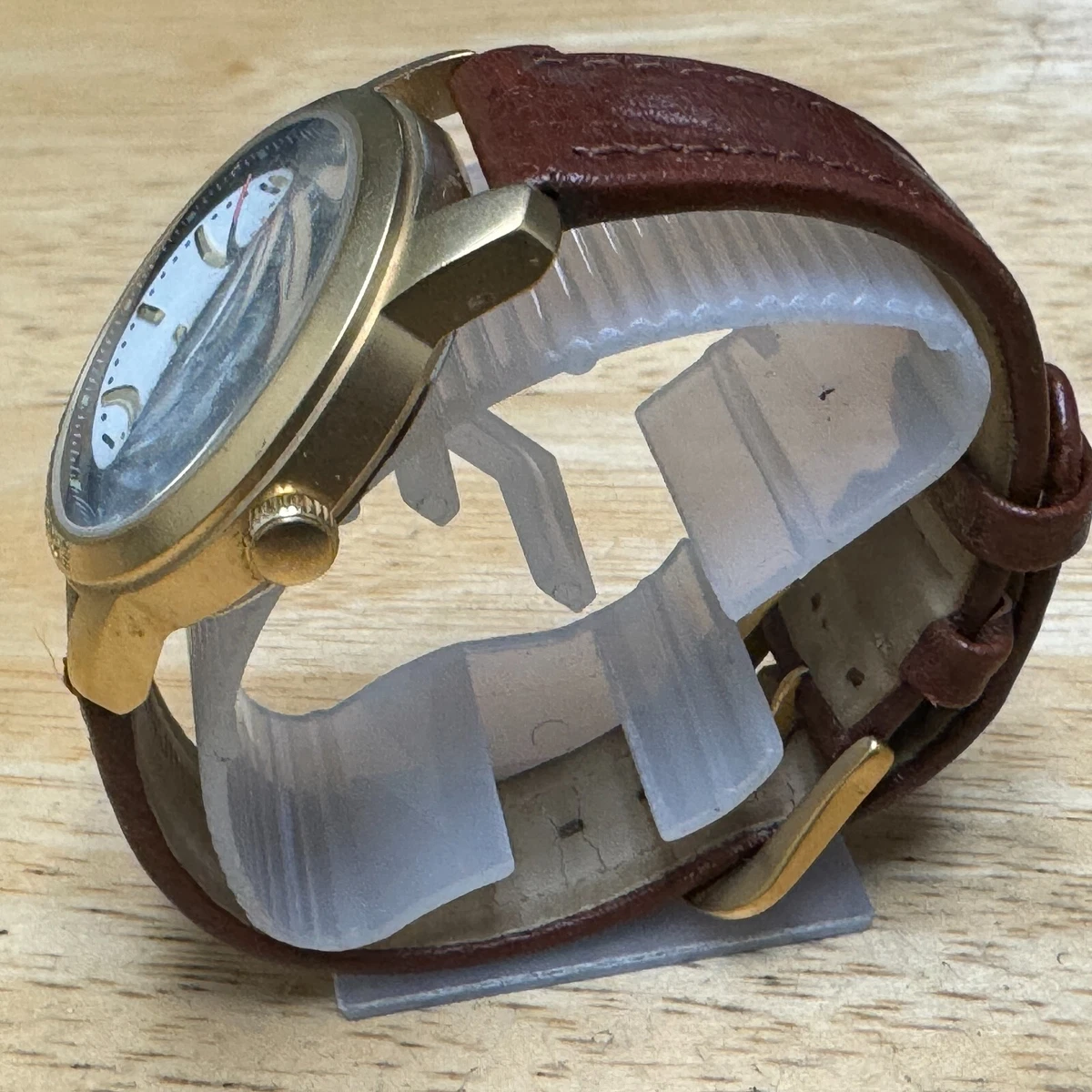 Time Force Quartz Watch Men 100m Gold Tone Steel Italian Design Date New Battery