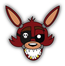 Five Nights At Freddy's Cartoon Foxy Sticker Bumper Decal - ''SIZES''