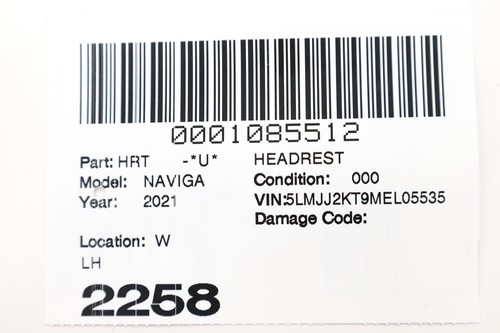 2020 - 2024 LINCOLN NAVIGATOR REAR 2ND ROW LEFT SEAT HEADREST OEM BEIGE_PC - Picture 9 of 9