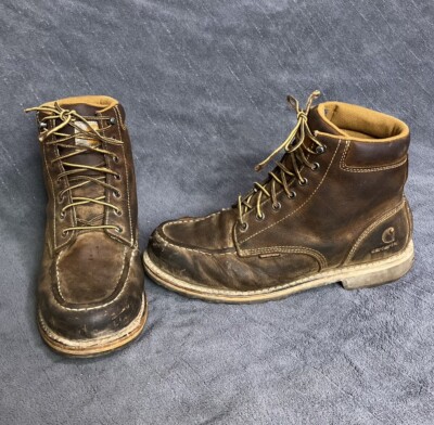 NEW CARHARTT men\'s plain toe lug boot in brown Carhartt Lightweight Wedge Moc Toe Chukka Brown – Steel Toes main image 2