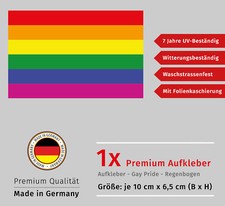 PREMIUM Aufkleber Regenbogen Rainbow Gay Pride Waschstrassenfest UV-Beständig