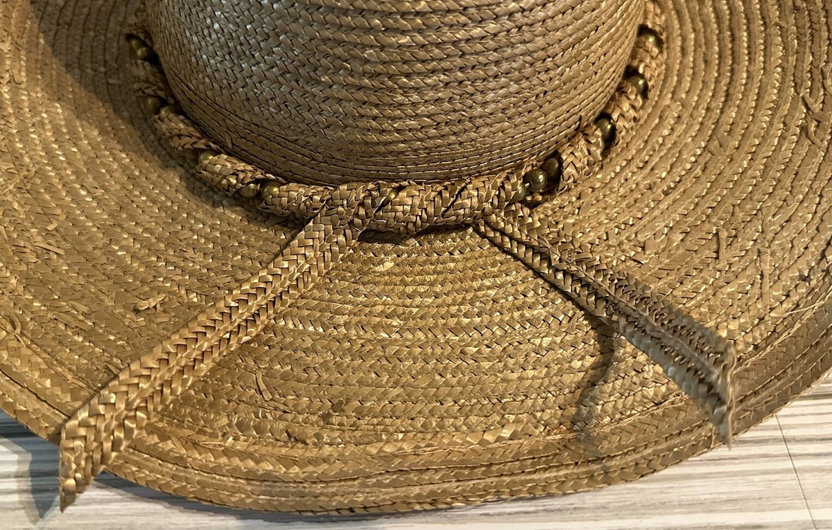 Vintage Frank Olive for Newman Marcus Straw Hat 1980s Vintage Frank Olive For Neiman Marcus Straw Hat With  main image 3