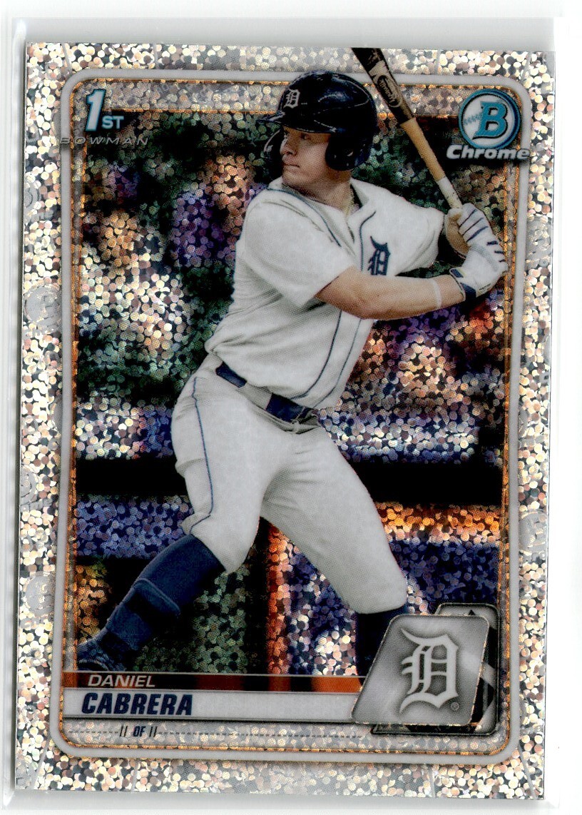 2020 Bowman Draft Chrome Sparkle Refractor Daniel Cabrera #BD-62 1st Detroit