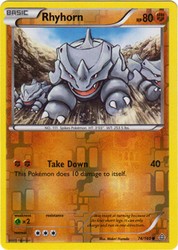 Rhyhorn 74/160 Primal Clash Reverse Holo Pokemon Card