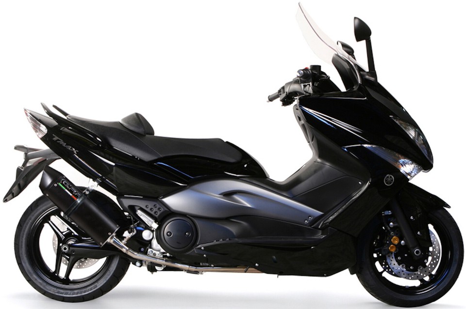 full system exhaust open aluminium black gpr for yamaha tmax 500 2004