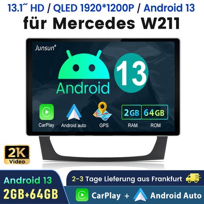 64G 13.1'' Android 13 Autoradio GPS Navi für Mercedes-Benz W211 E200/220/240 W219