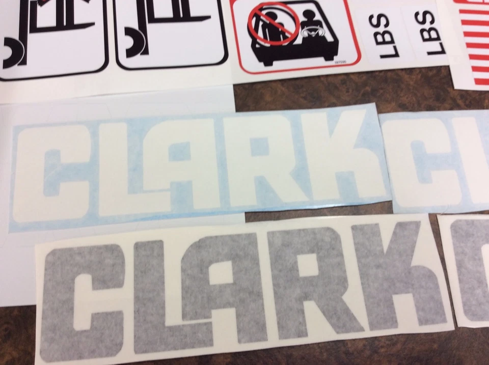 Nuevo kit de calcomanías para carretilla elevadora Clark con calcomanías de seguridad.  Foto 2 de 4