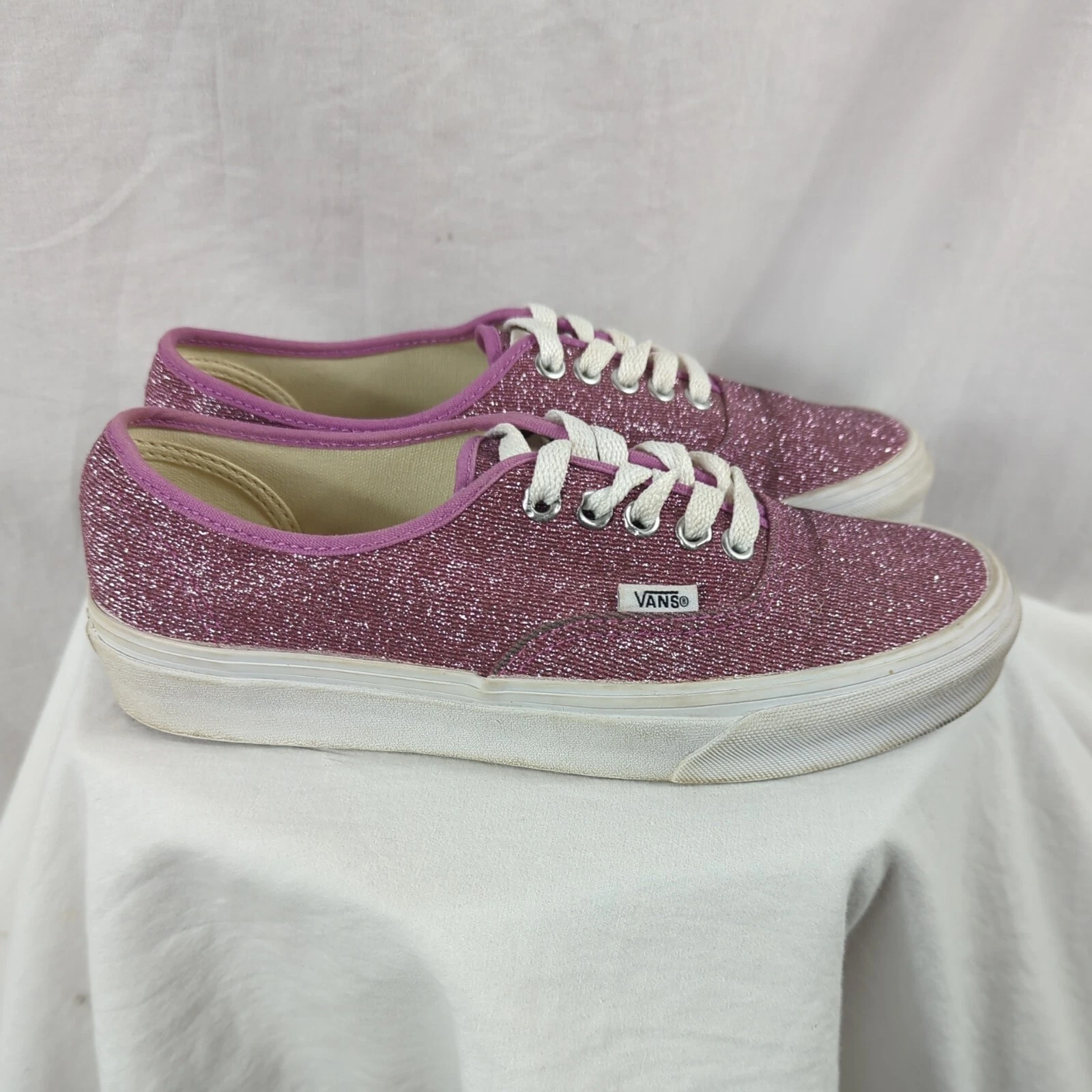 Scarpe da skate basse stringate Vans off the Wall donna 8 [uomo 6 5] rosa glitter