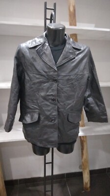 Gebrauchte Lederjacke Conbipel Herren Man schwarz Gr. 42 PGS158PI