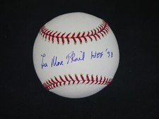 LEE MACPHAIL SIGNED OMLB BASEBALL WITH 