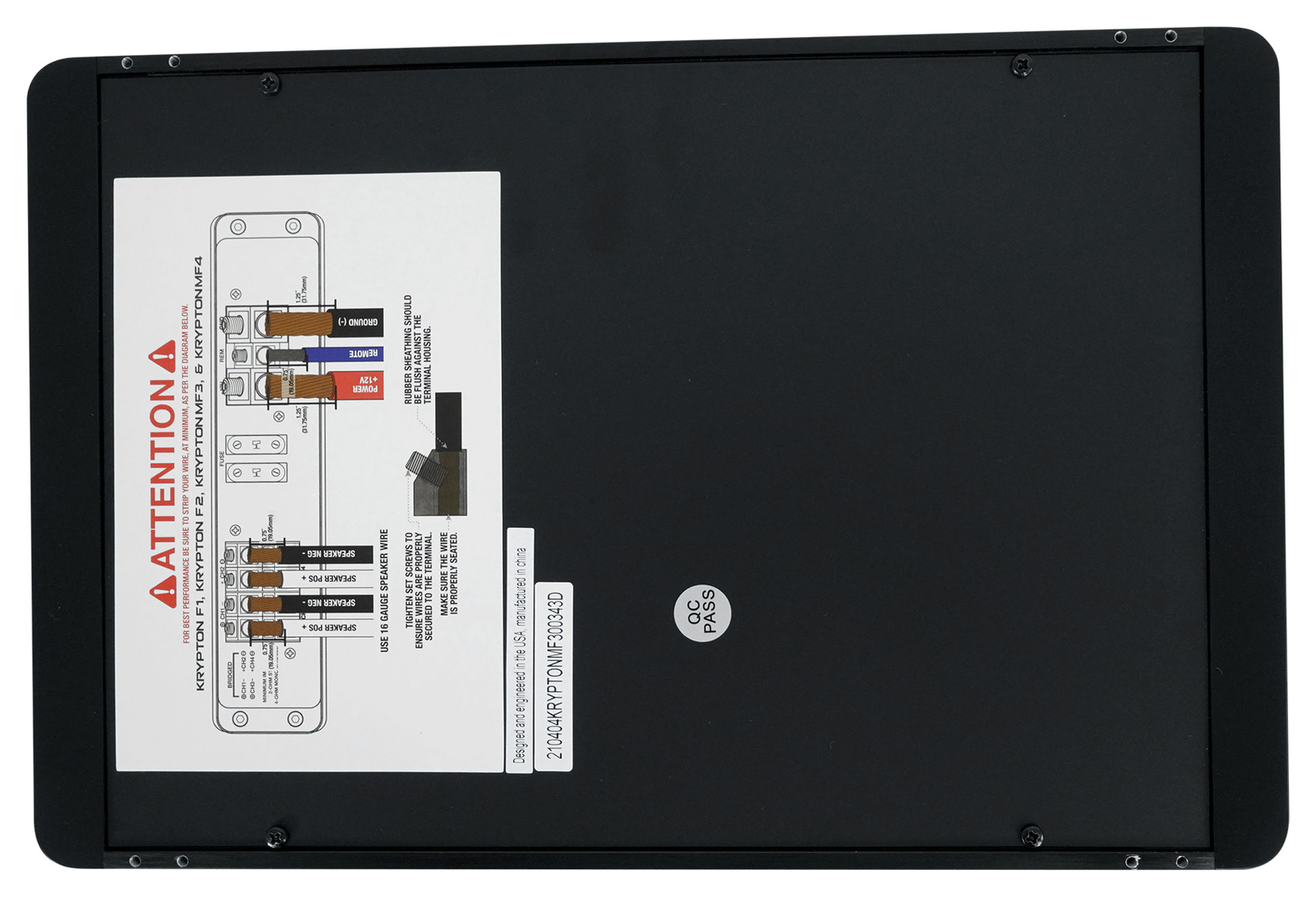 4-канальный морской усилитель Rockville KRYPTON MF3 мощностью 1600 Вт 4 65-дюймовые лодочные колонки