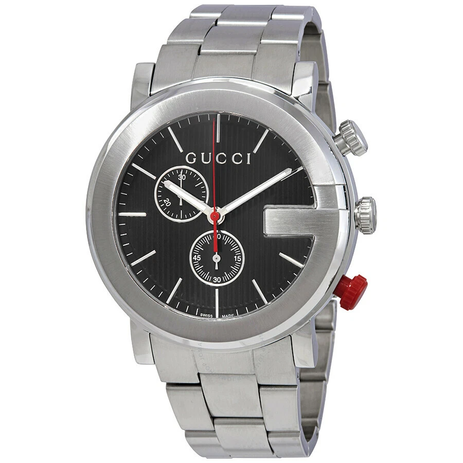 Montre Gucci YA101361 pour homme G Chrono ton argent acier inoxydable St. série 101M 1