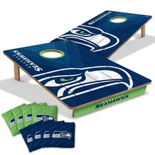 Seahawks Cornhole Boards Tailgate Size 2x3 UV Printed Foldable Legs