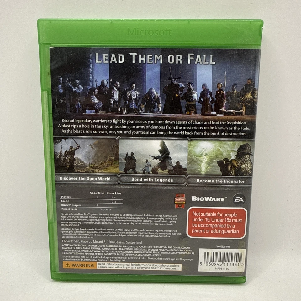 Dragon Age : Inquisition Microsoft Xbox One Game - Good Condition - Image 2 of 4