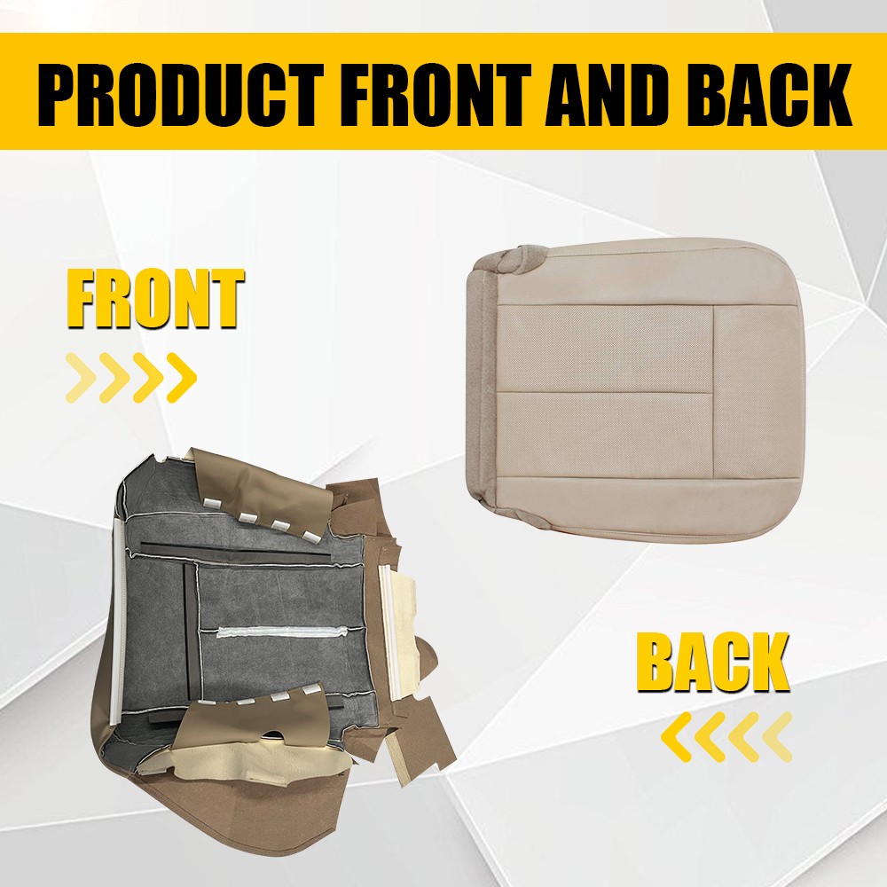 Driver Bottom Leather Seat Cover Dune Tan For 2015 2016 2017 Ford Expedition EOA