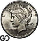 1935-S Peace Dollar, Very Nice Choice Gem BU++ Better Final Year Issue