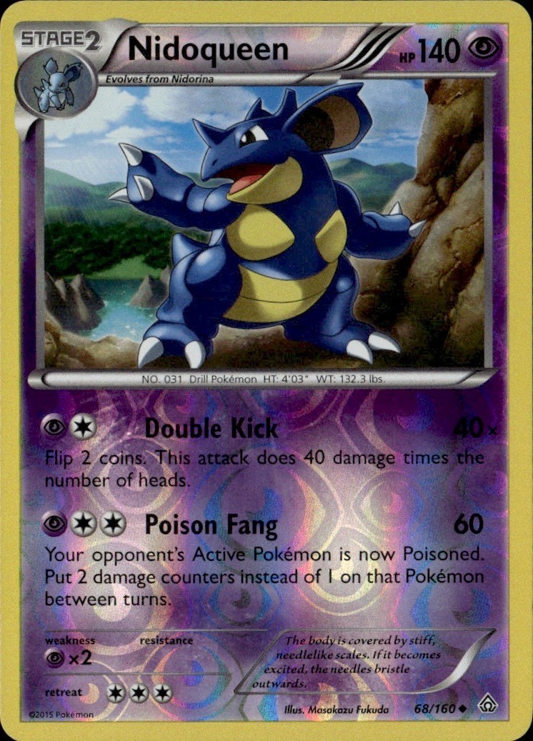 Nidoqueen Reverse Holo Uncommon PRC XY - Primal Clash 68/160 LP