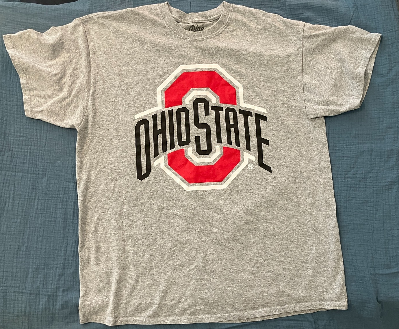 Blue 84 NCAA Ohio State Gray Graphic Short Sleeve Crew Neck Men’s XL T-Shirt