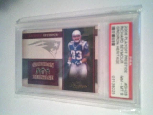 Richard Seymour 2006 Playoff Prestige Gridiron Heritage GH28  PSA NM/Mt 8 NEP - Image 2 of 4