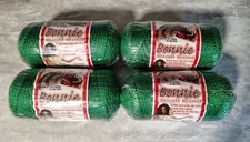 Lot of 4 Vintage Bonnie Macrame Craft Cord 4mm 100 Yds Green NOS