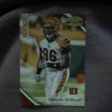 Panini Gridiron Gear 2010 Carlos Dunlap Cincinnati Bengals #163 Rookie NFL Card. rookie card picture