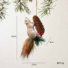 Ensemble de 5 pi��ces ��cureuil pour ornements de No?l �� suspendre pour d��cor